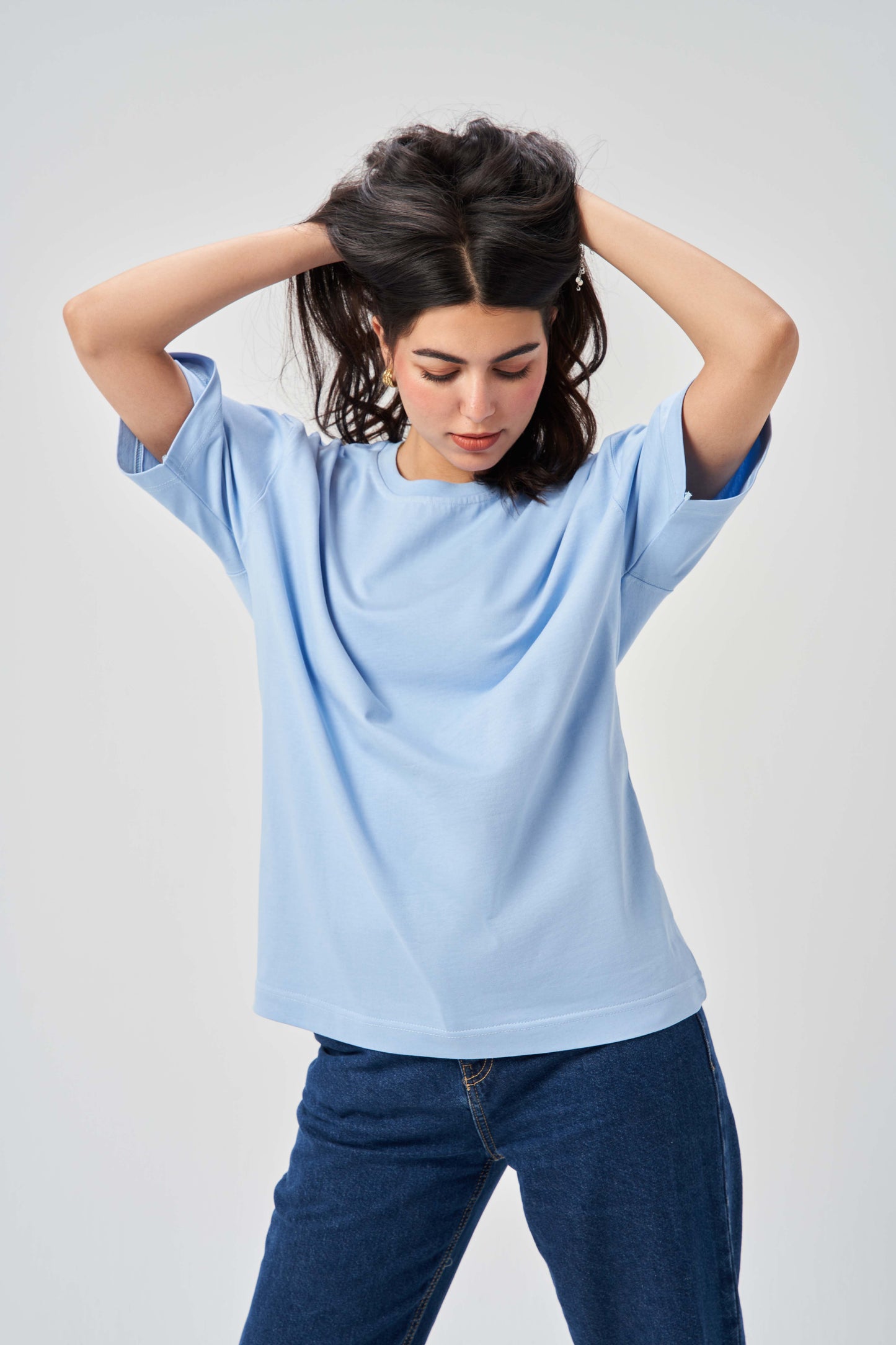 Living Easy Sky Blue Oversize T-Shirt
