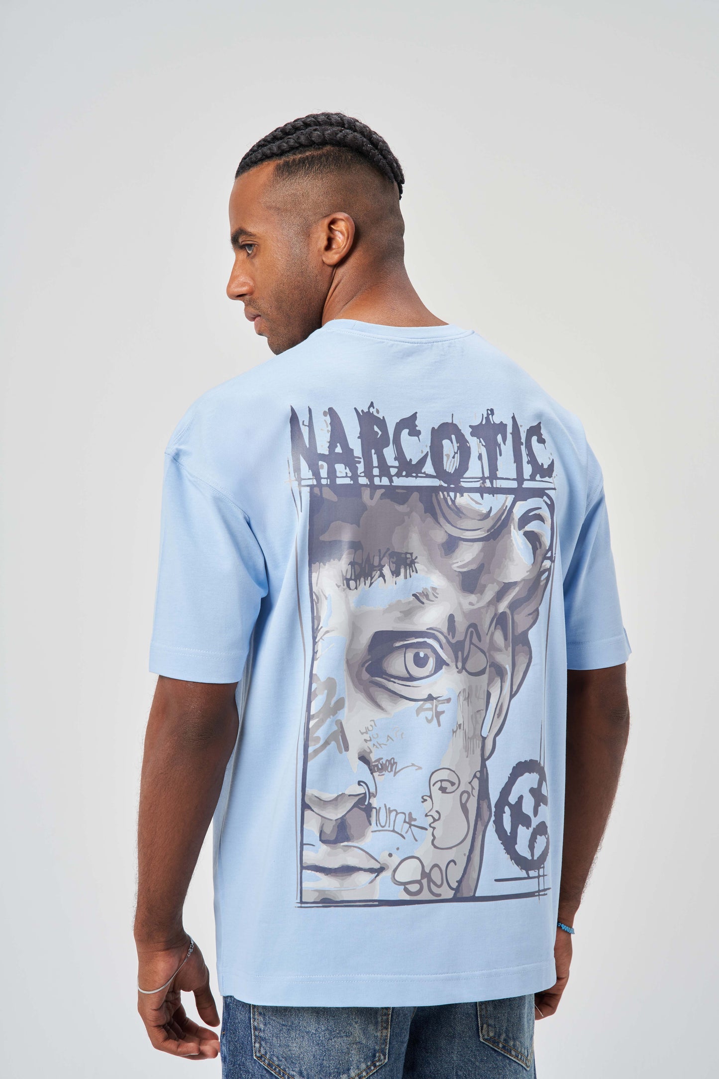 Narcotic Vision Sky Blue Oversize T-Shirt