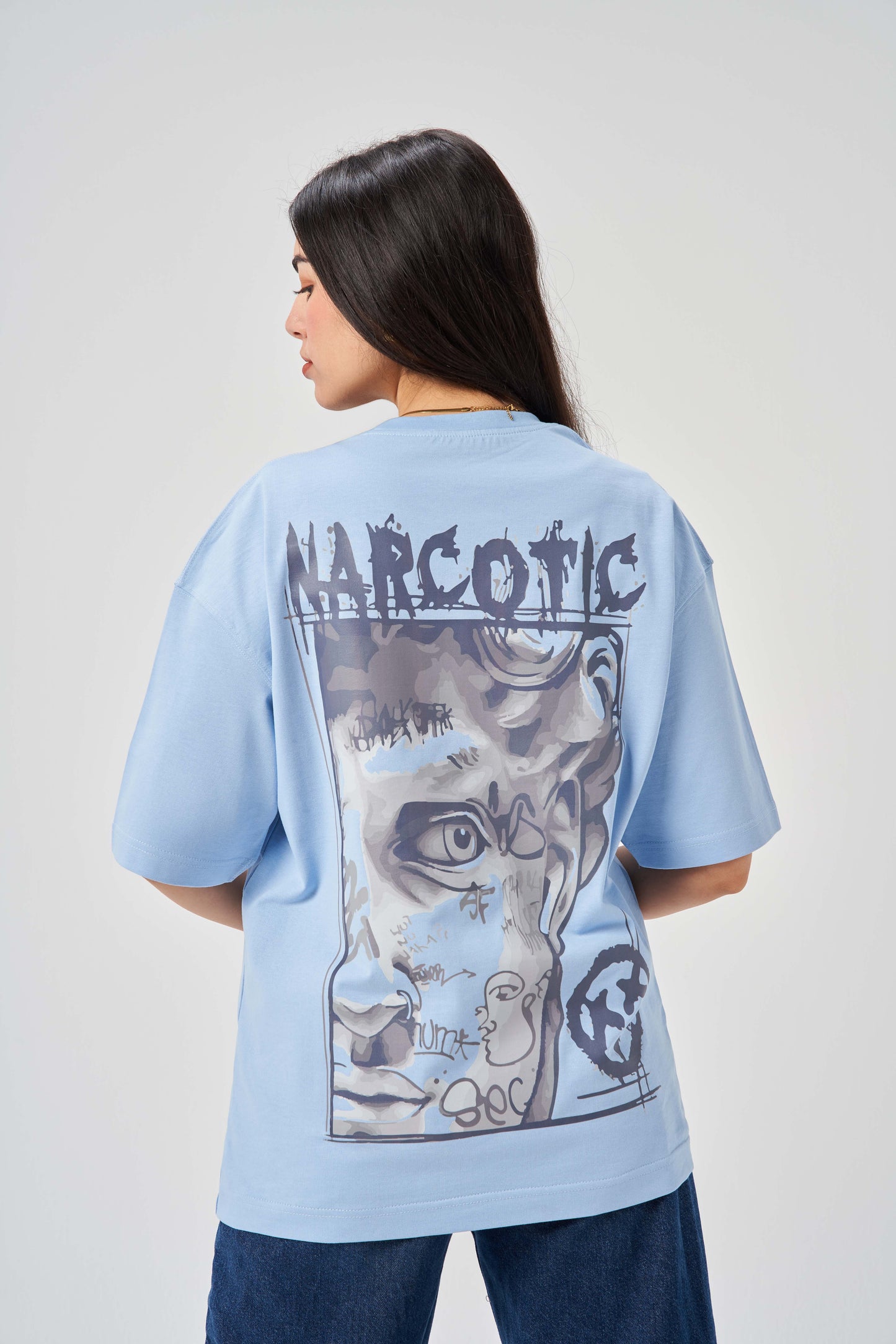 Narcotic Vision Sky Blue Oversize T-Shirt