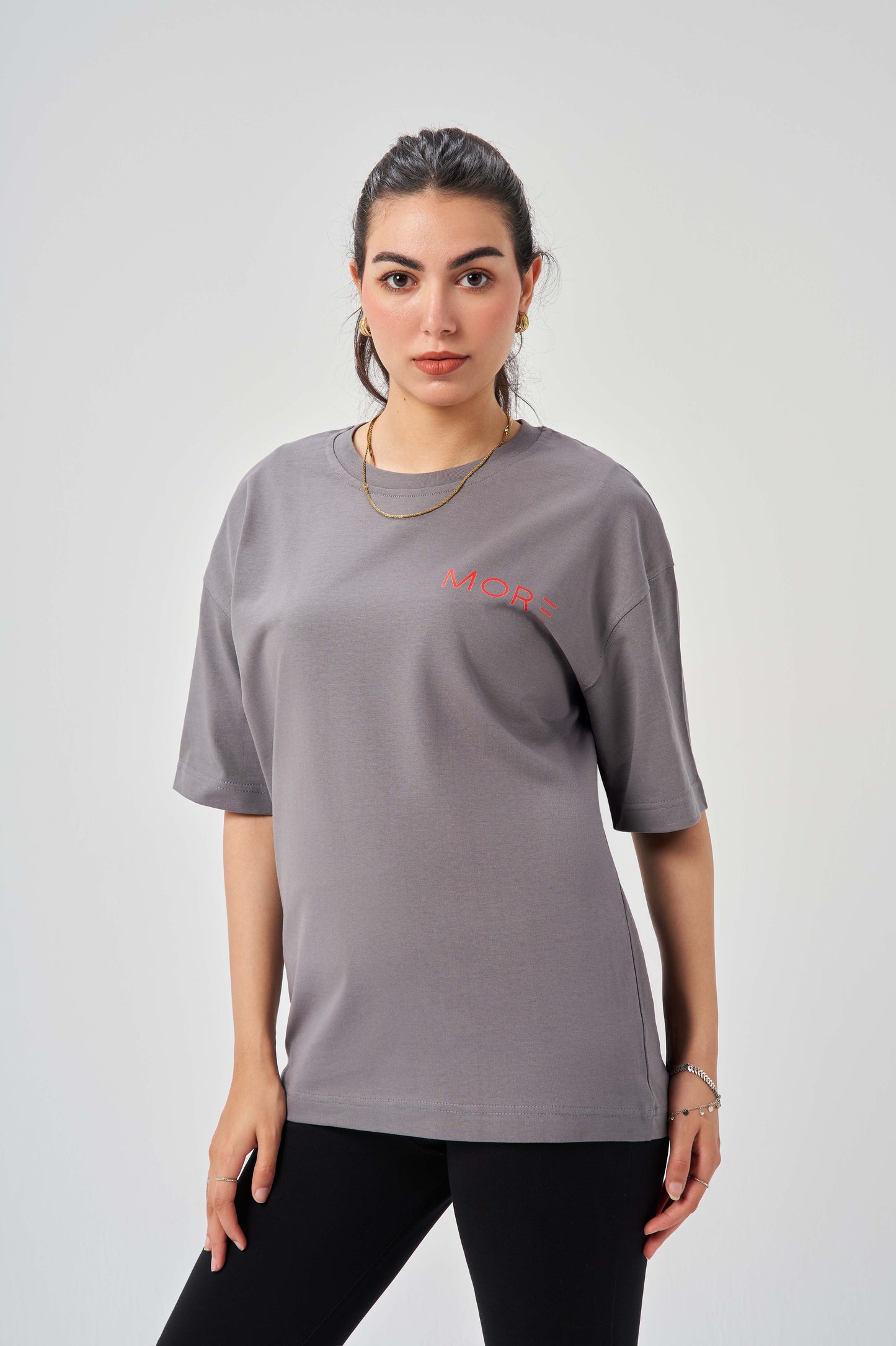 More Than Enough Grey Oversize T-Shirt