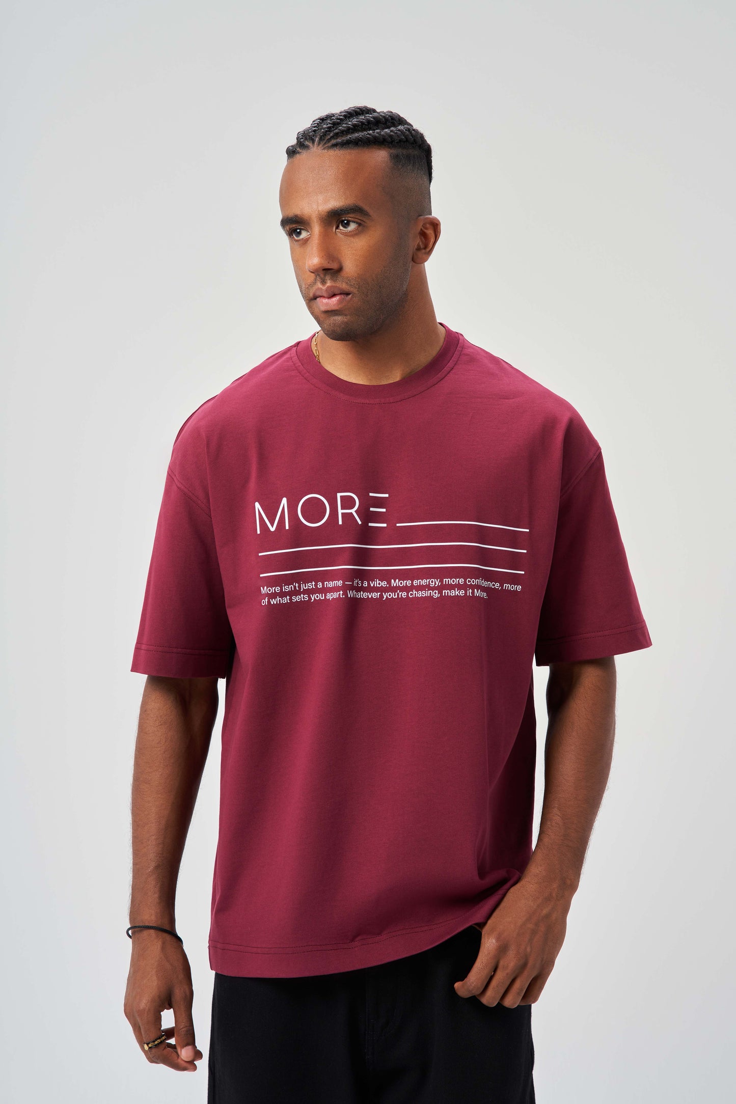 MORE Energy Burgundy Oversize T-Shirt