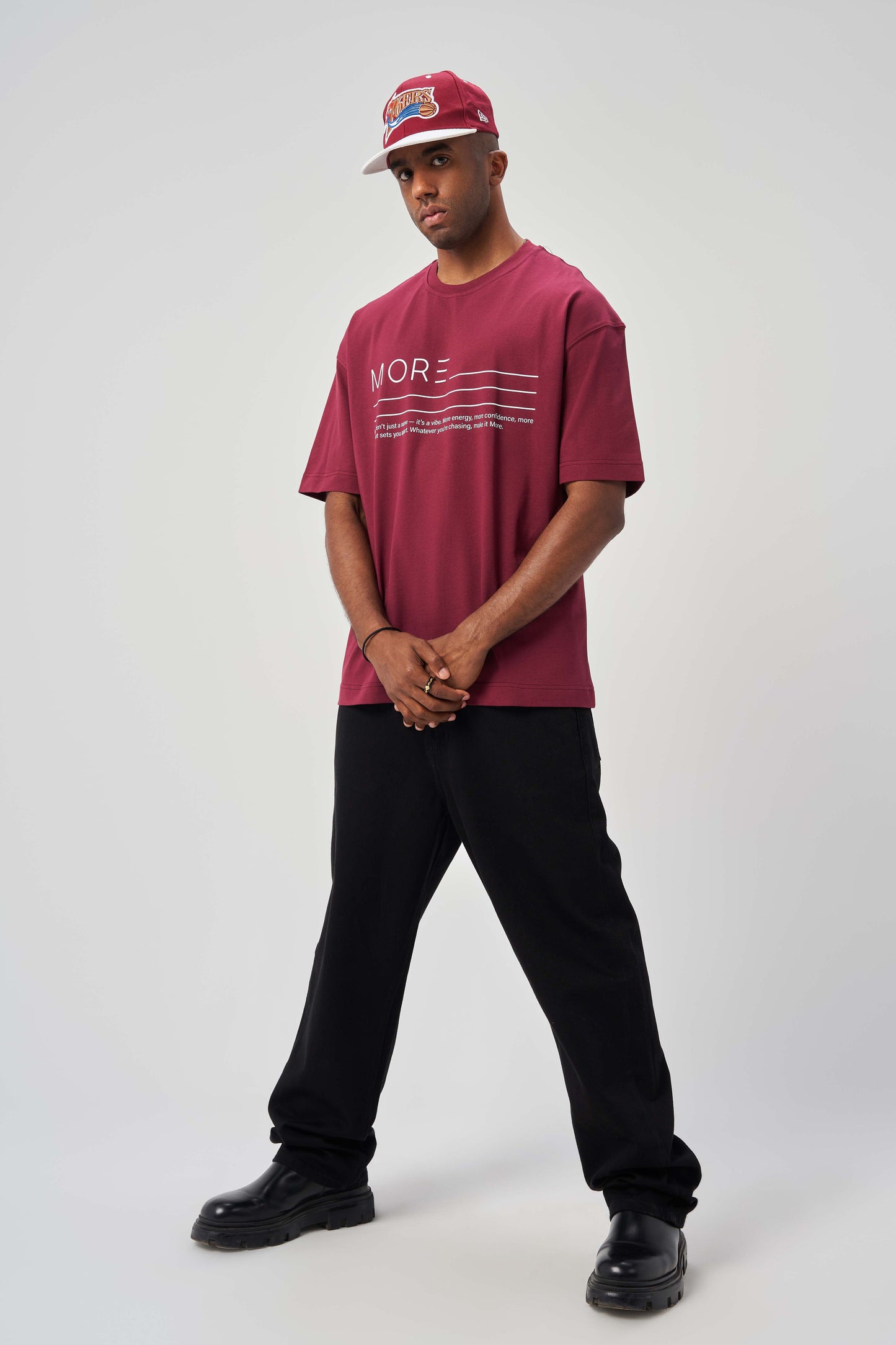MORE Energy Burgundy Oversize T-Shirt