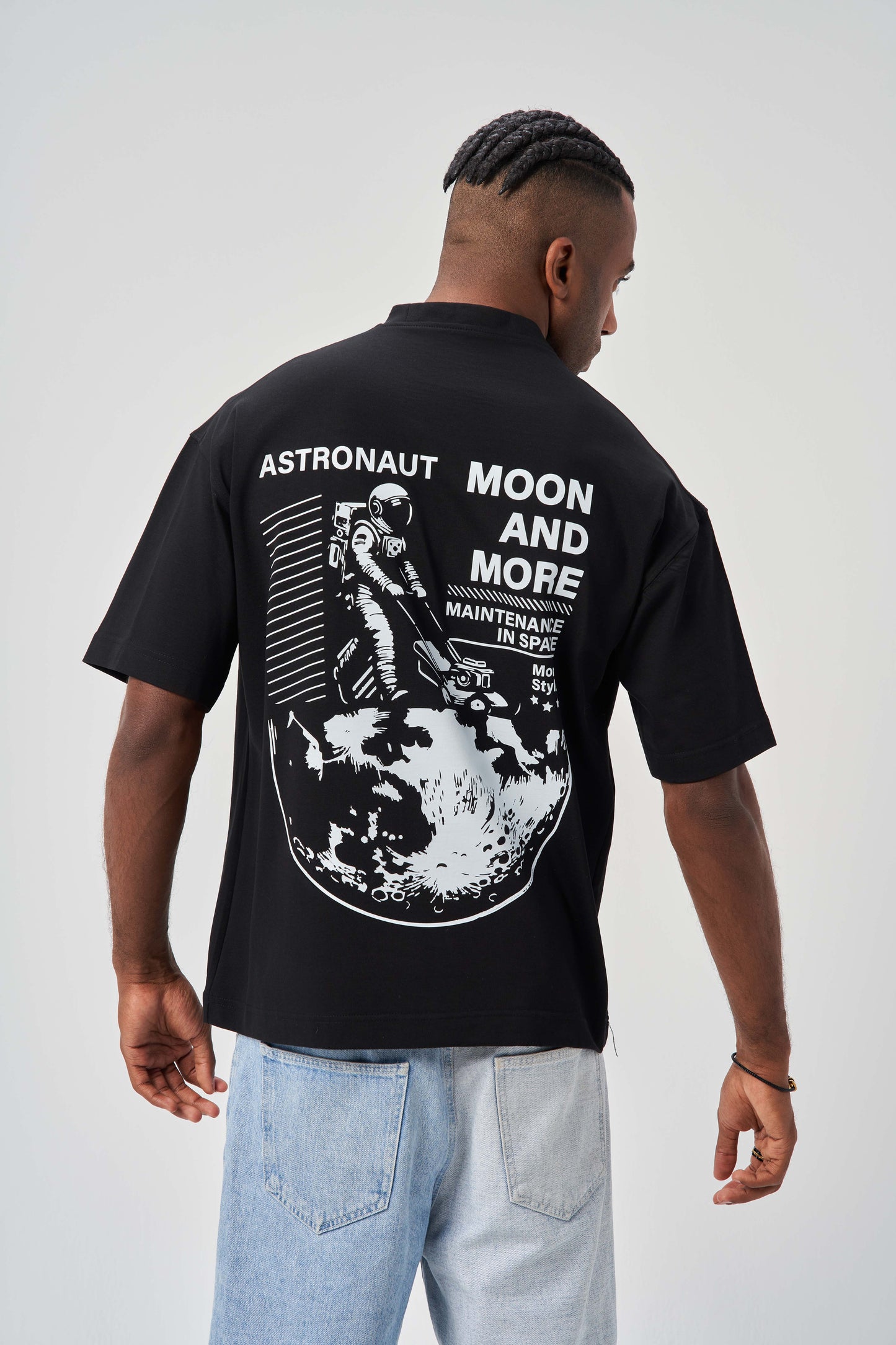 Moon & More Black Oversize T-Shirt