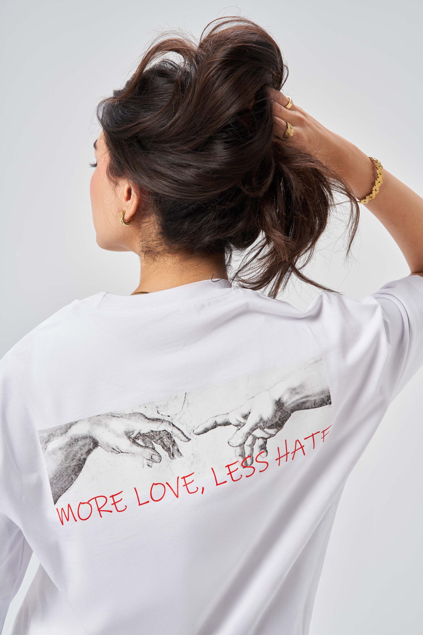More Love White Oversize T-Shirt