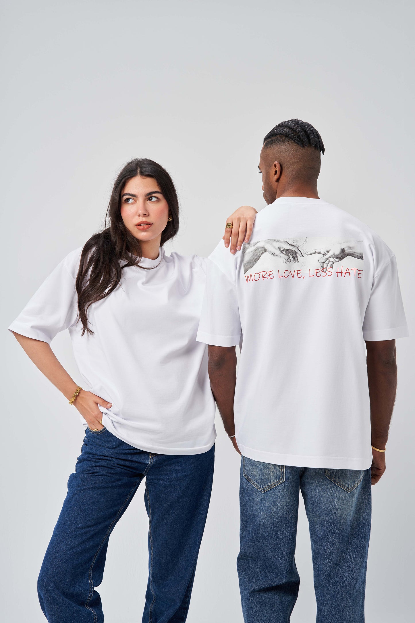 More Love White Oversize T-Shirt