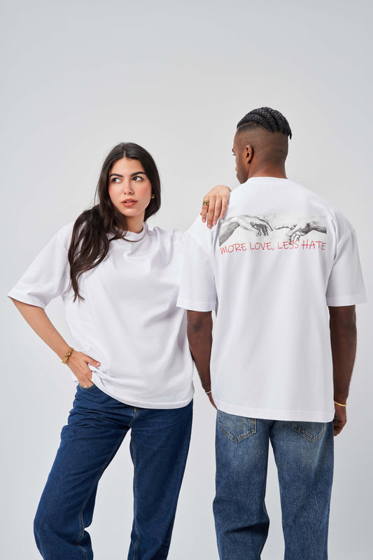 More Love White Oversize T-Shirt