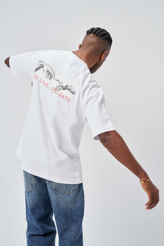More Love White Oversize T-Shirt