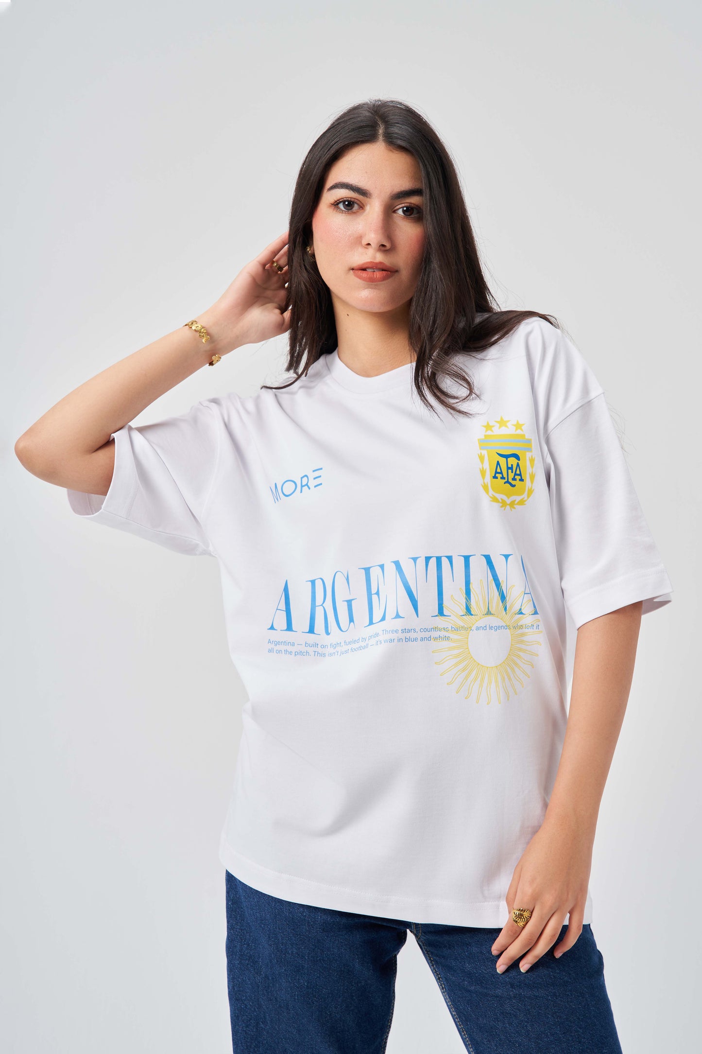 Argentina White Oversize T-shirt