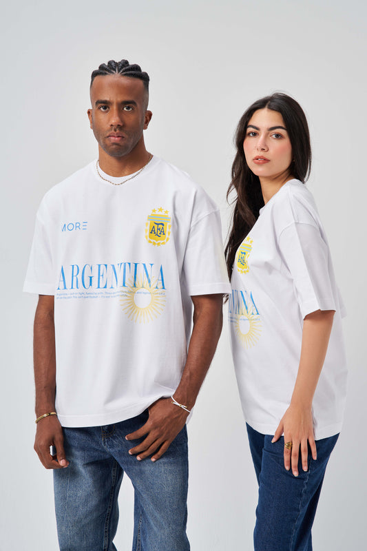 Argentina White Oversize T-shirt