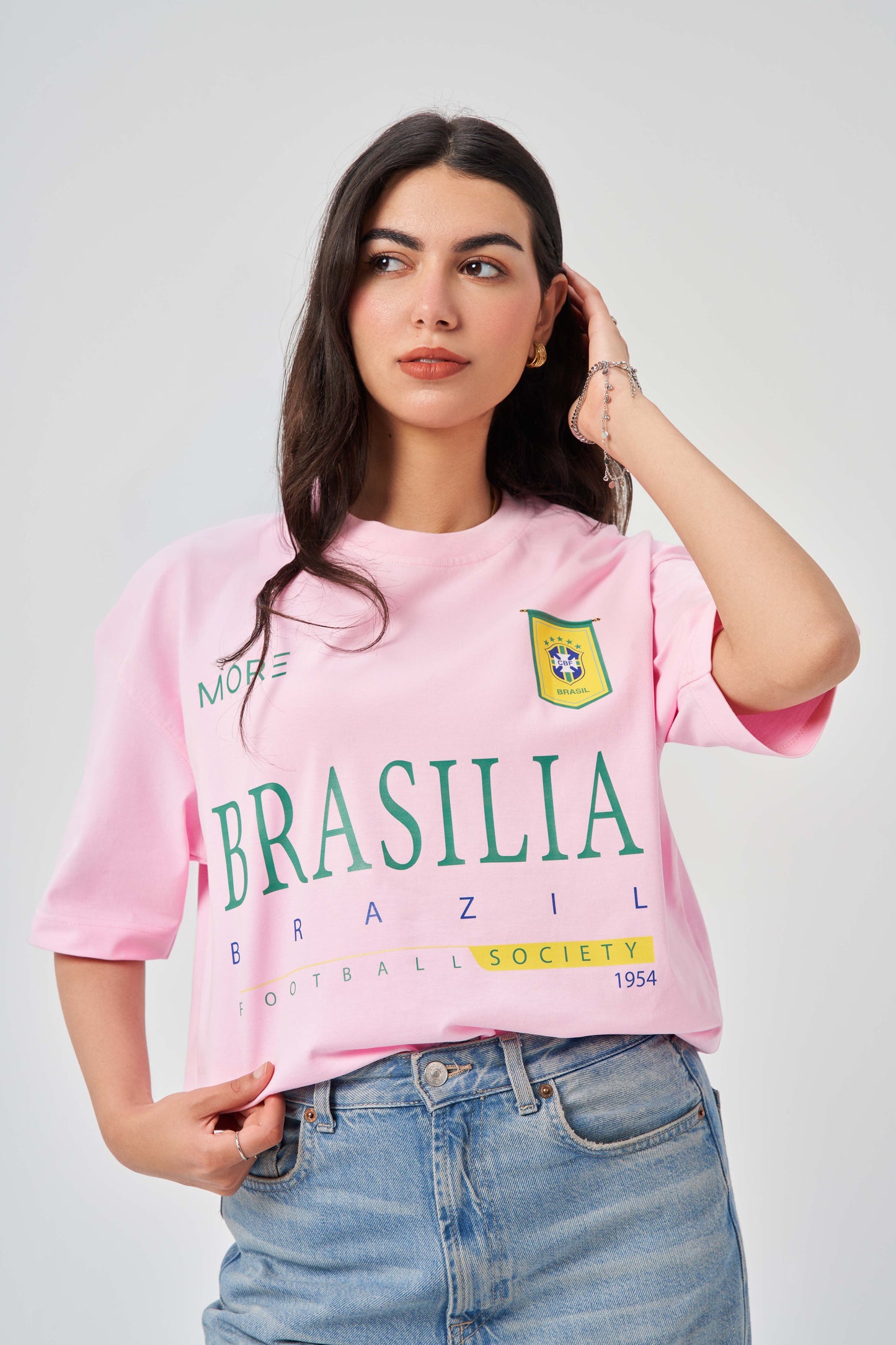 Brasilia Soft Pink Oversize T-Shirt