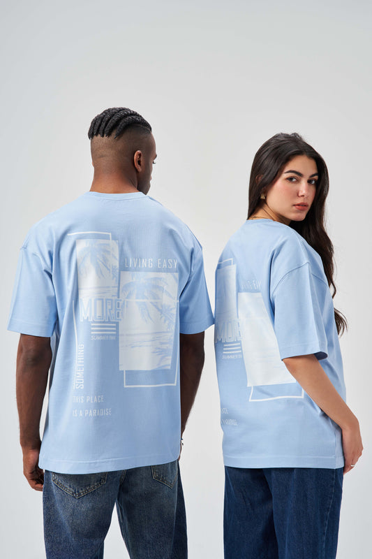 Living Easy Sky Blue Oversize T-Shirt