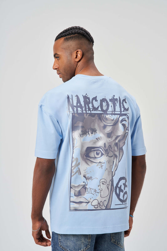 Narcotic Vision Sky Blue Oversize T-Shirt