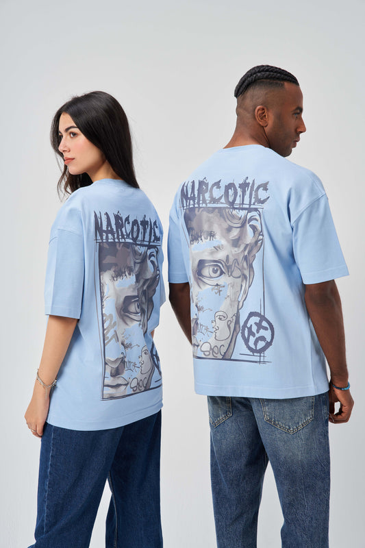 Narcotic Vision Sky Blue Oversize T-Shirt