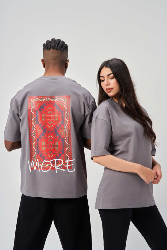 More Persian Rug Grey Oversize T-Shirt