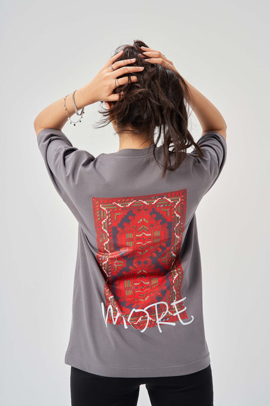 More Persian Rug Grey Oversize T-Shirt