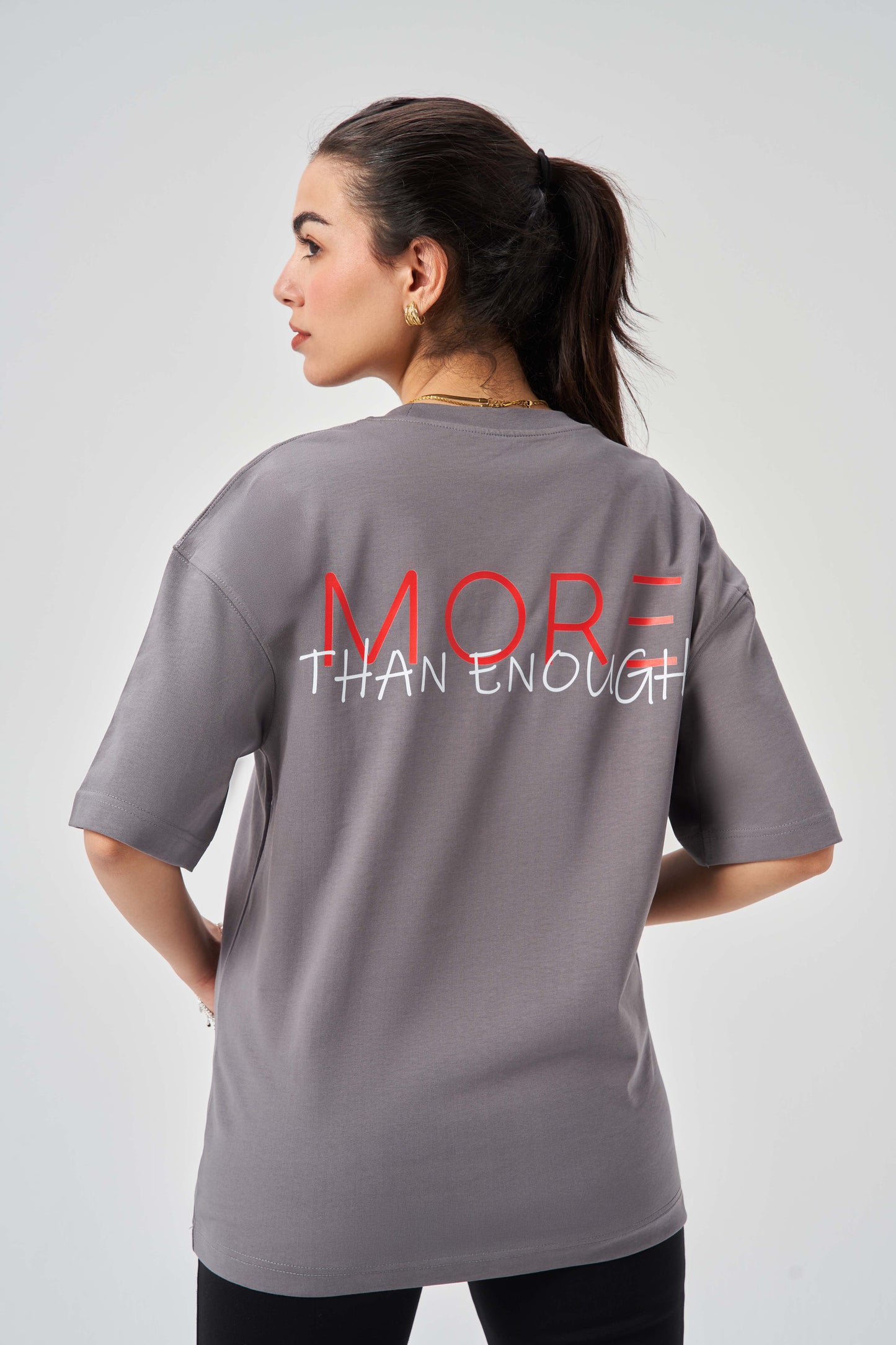 More Than Enough Grey Oversize T-Shirt