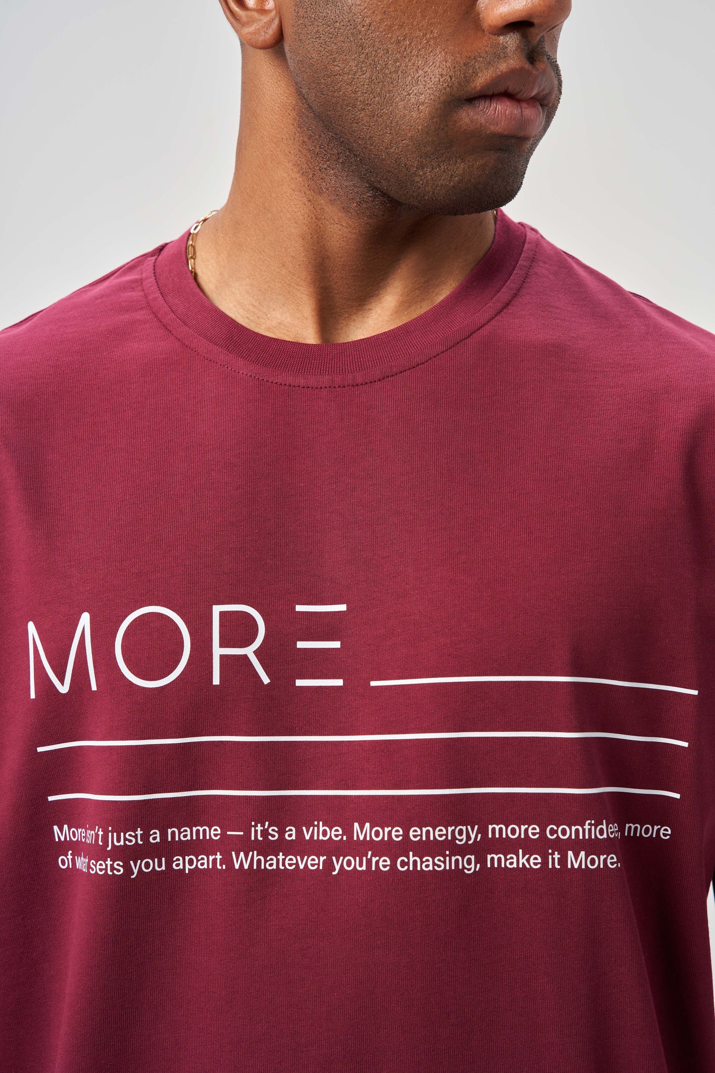 MORE Energy Burgundy Oversize T-Shirt