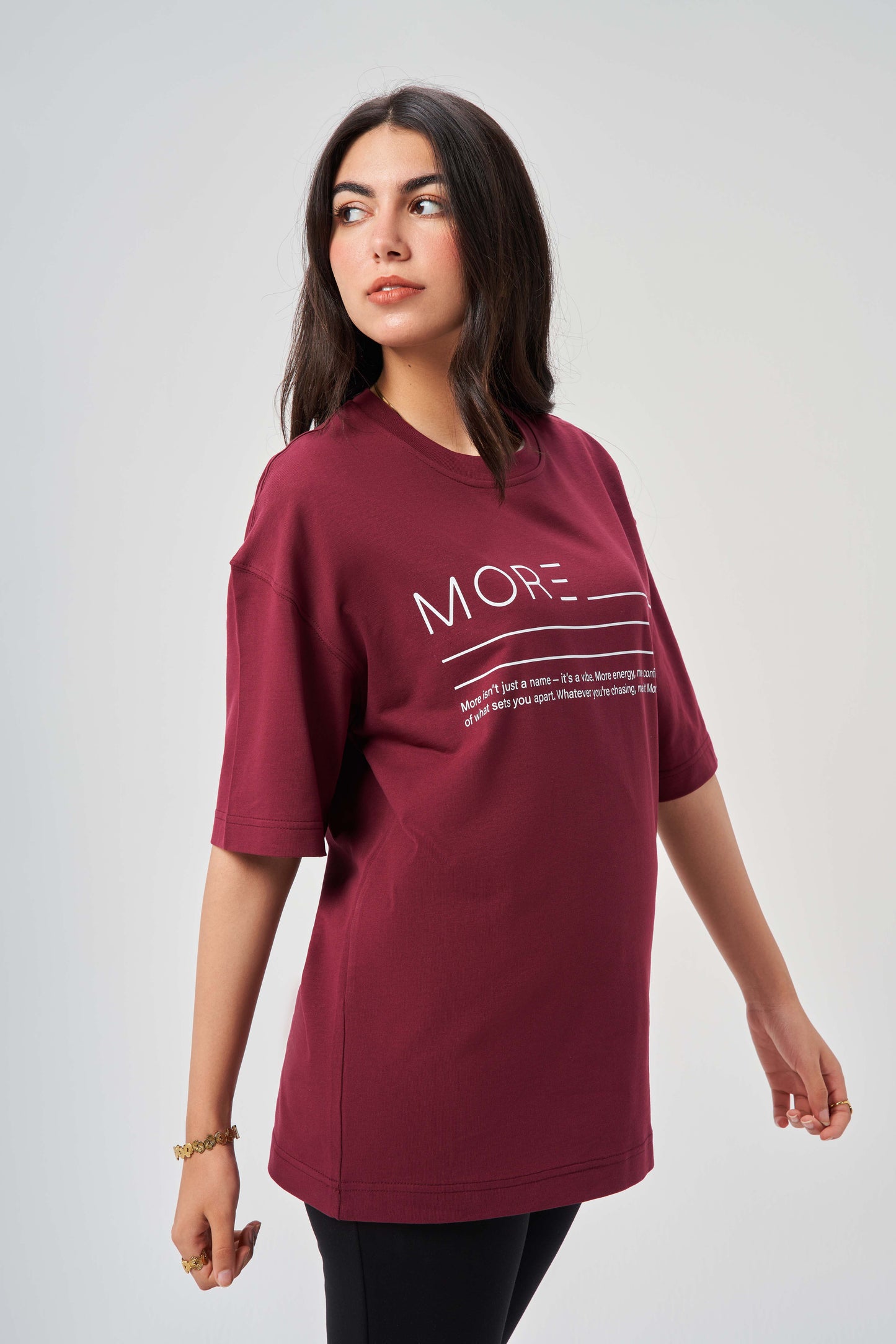 MORE Energy Burgundy Oversize T-Shirt