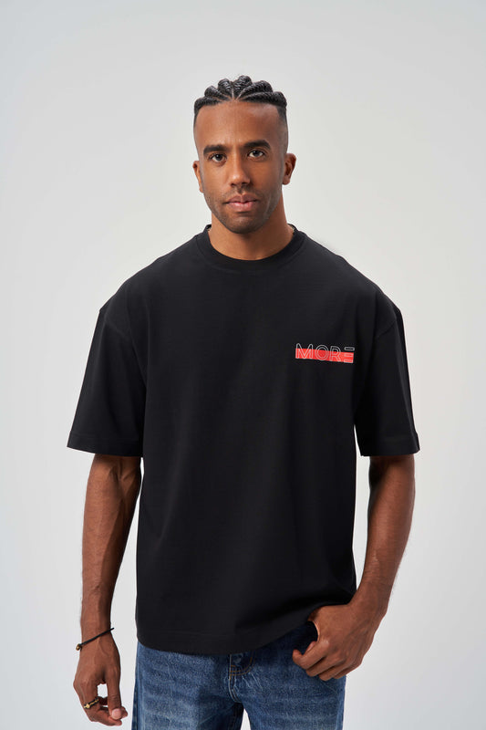 MORE Scars, More Stories Black Oversize T-Shirt