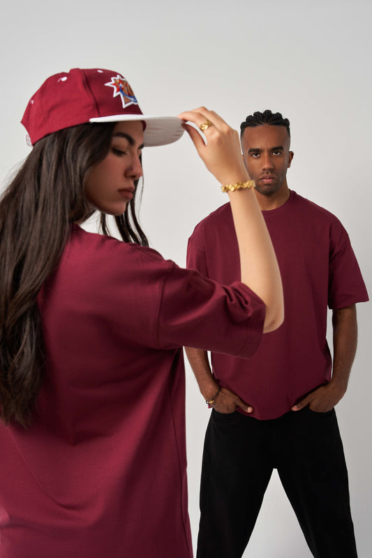 Burgundy Oversize T-shirt